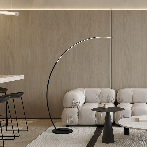 Madera LED Arc Standing Floor Lamp