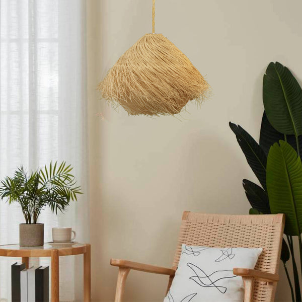 Boho Woven Rattan Lamp Kitchen Pendant Light