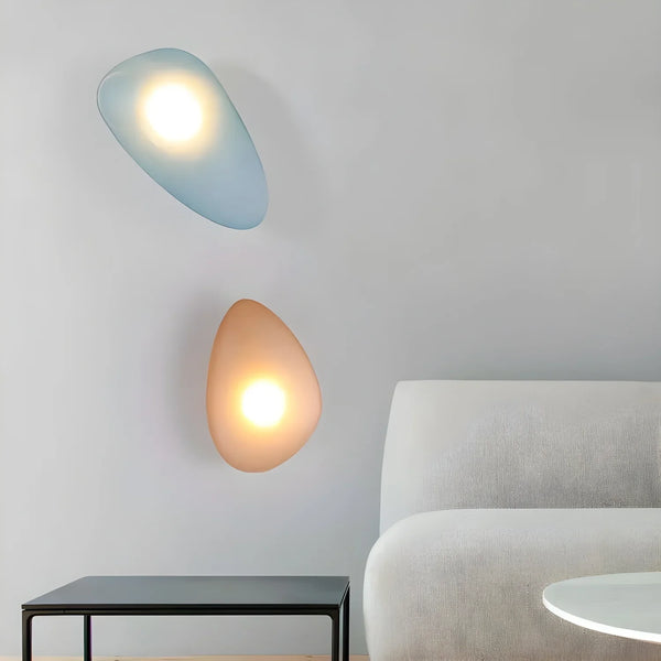 Baldur Colored Pebble Glass Wall Lamp