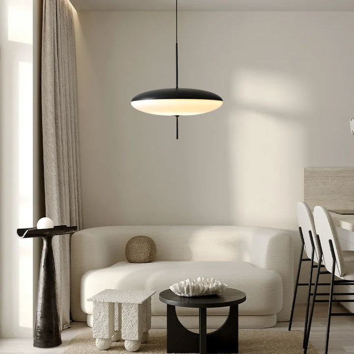 Claudio Saucer Pendant Light black living room