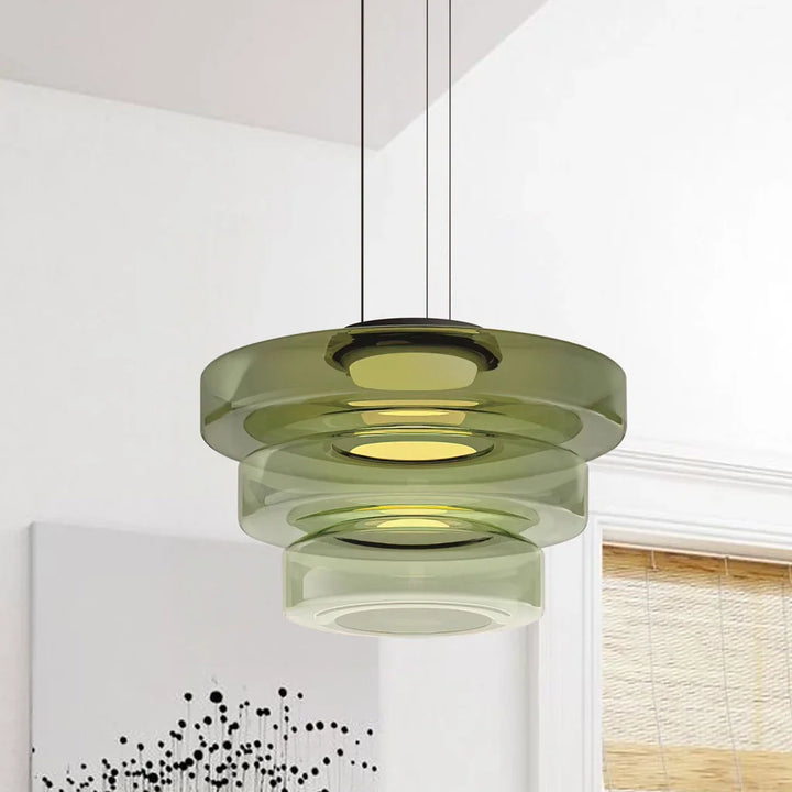 Jonas Creative Glass Pendant Light green 3layer