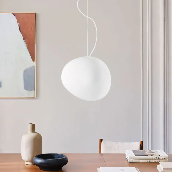 Boden White Pebble Pendant Light